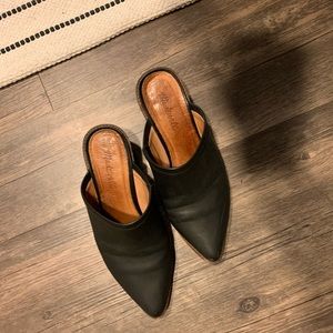 Madewell Robin Mules- Black Low Heel